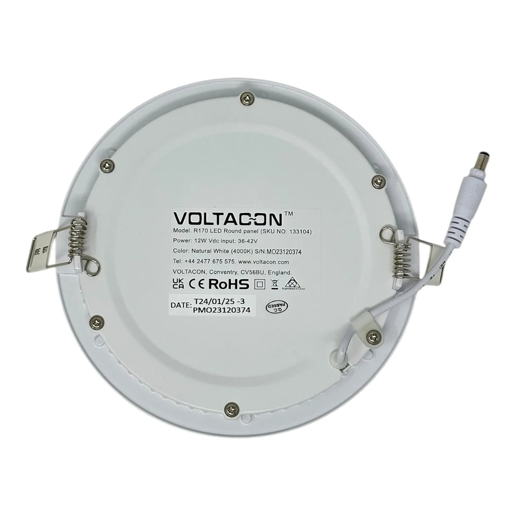 12W LED Round Panel Light 170mm Slim Recessed Downlight | Ledison