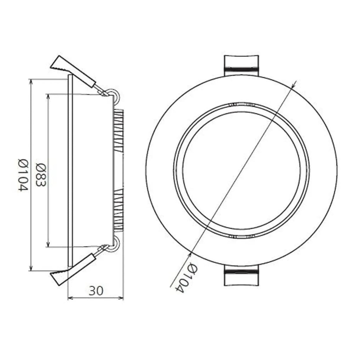 LED Round Recessed Downlight 10W Dimmable IP20 | Ledison CL88