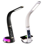 OttLite Wellness LED Desk Lamp with Clock & Qi Wireless Charging