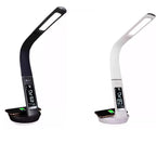 OttLite Wellness LED Desk Lamp with Clock & Qi Wireless Charging