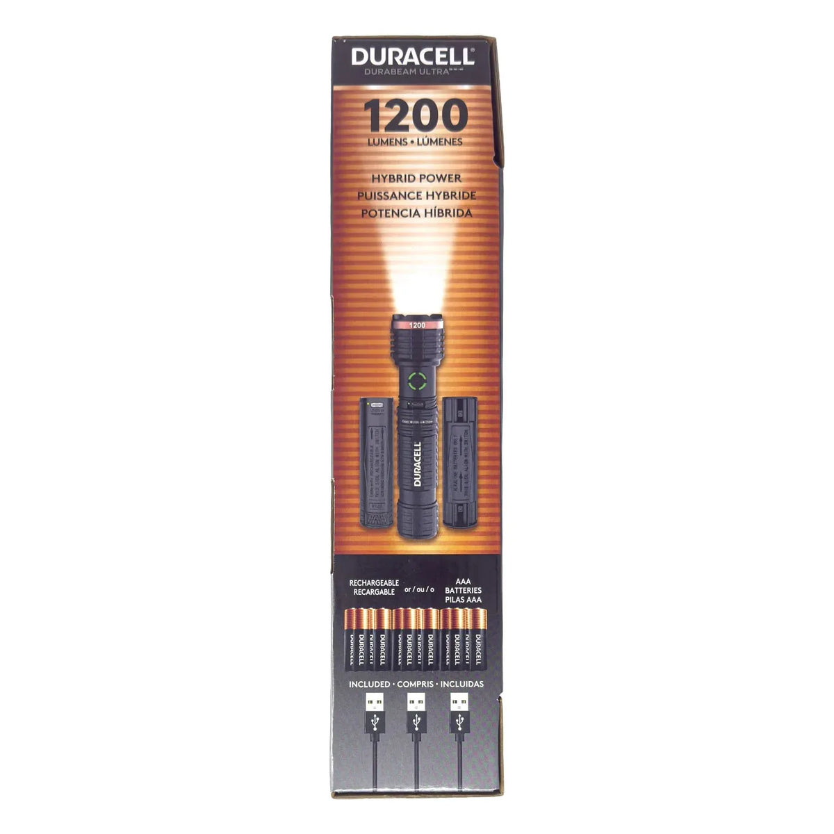 Duracell Durabeam LED Torch 1500lm Aluminium | 4 Pack With Batteries