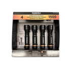 Duracell Durabeam LED Torch 1500lm Aluminium | 4 Pack With Batteries