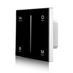 LED Touch Dimmer Switch Black Glass Panel AC100-240V | Ledison S1-T