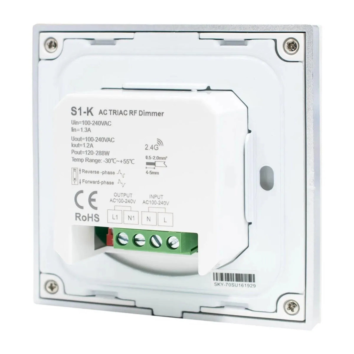 AC Triac Rotary Dimmer Switch S1-K 2-Wire | Ledison