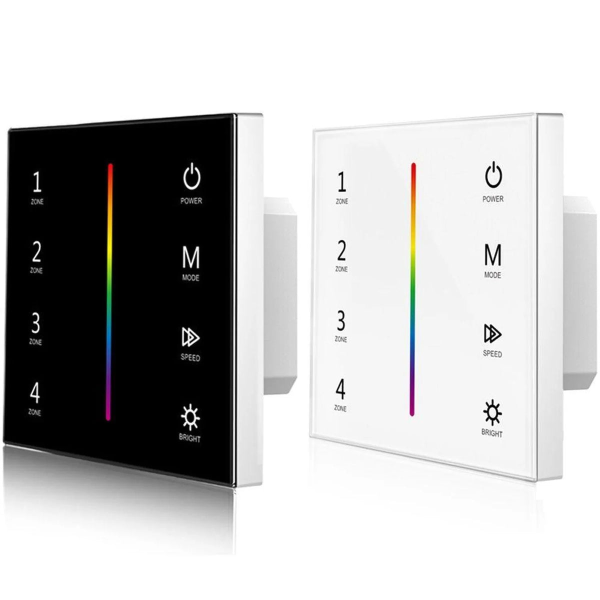 RGB LED Controller 4 Zone Touch Glass Panel DMX512 100-240VAC | Ledison
