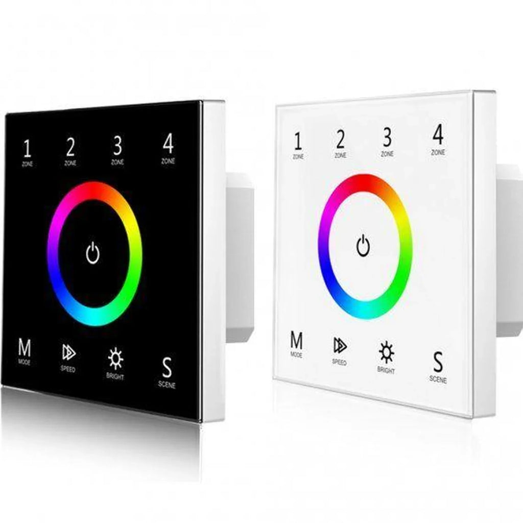 RGB 4 Zone Touch Glass Panel Remote Control 100-240VAC | Ledison