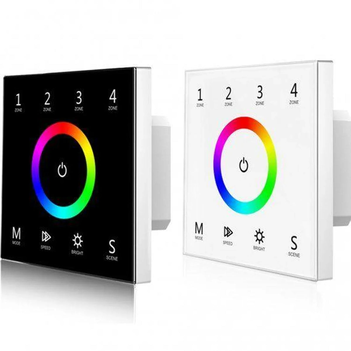 RGB 4 Zone Touch Glass Panel Remote Control 100-240VAC | Ledison