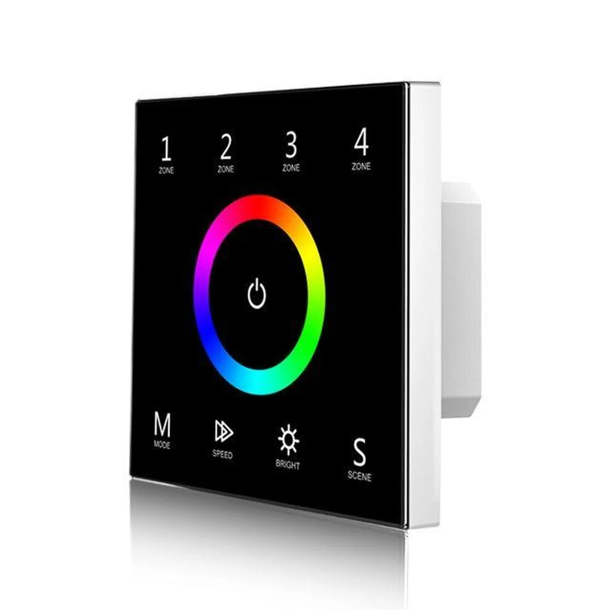 RGB 4 Zone Touch Glass Panel Remote Control 100-240VAC | Ledison