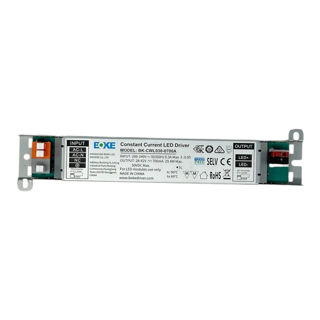 30W Constant Current LED Driver Linear Aluminium | Boke BK-CWL030-0700A