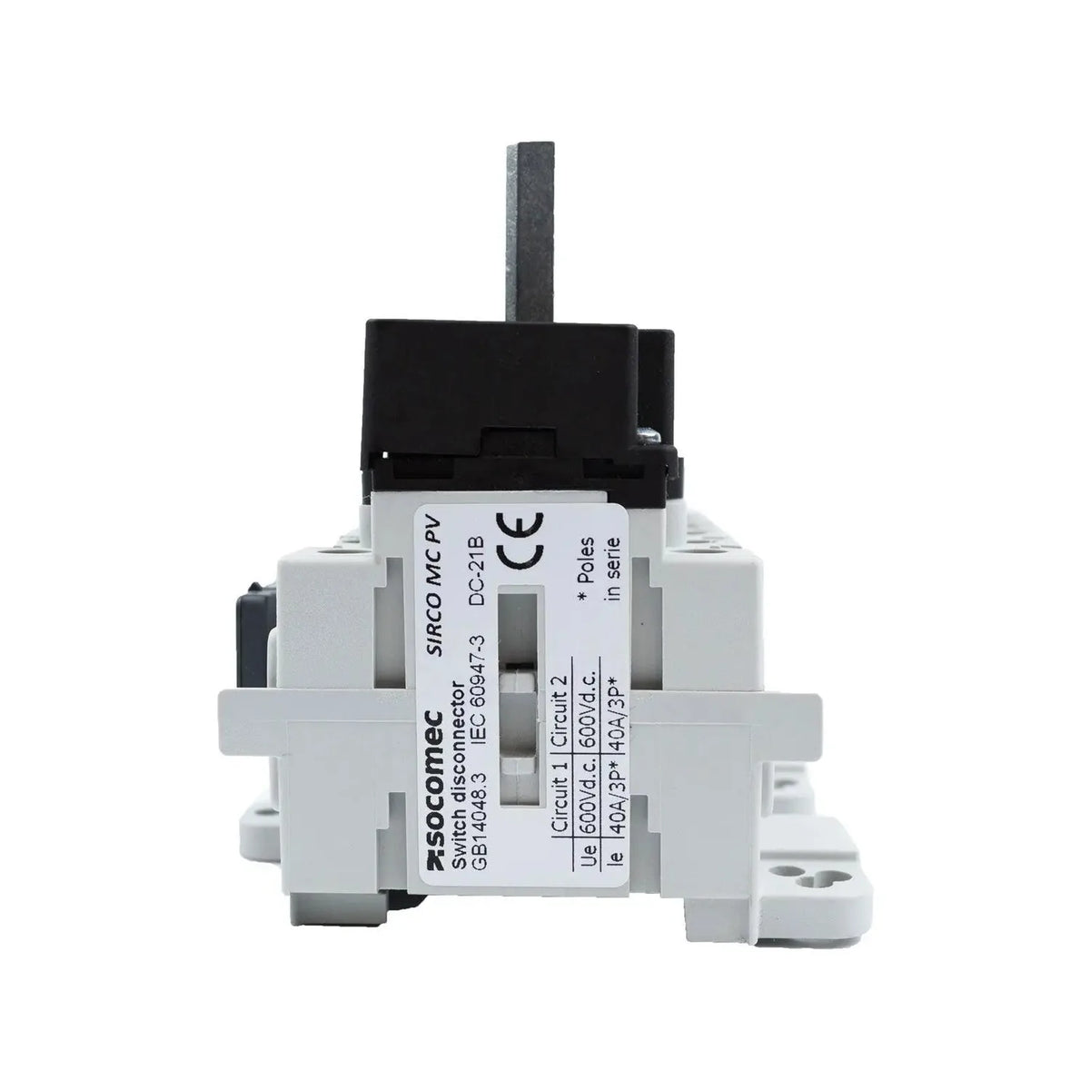 Sirco MC PV 40A 3-Pole DC Isolator Switch 1000VDC | Socomec