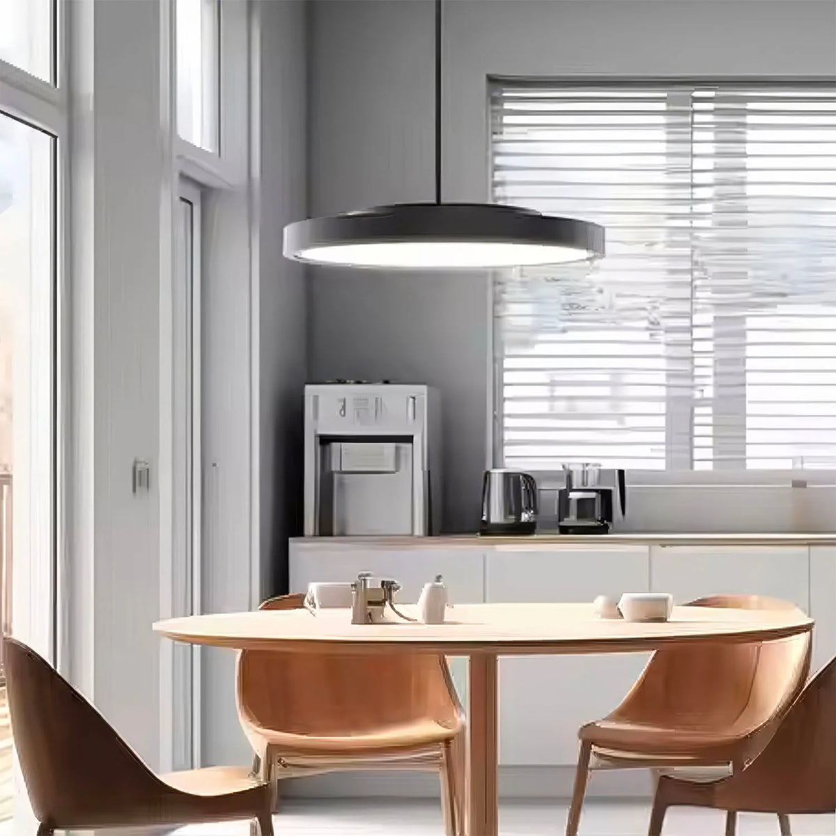 LunaRing Rod-Mounted Ceiling Light Pendant 30-50W Tri-Colour | Ledison