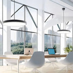 LunaRing Rod-Mounted Ceiling Light Pendant 30-50W Tri-Colour | Ledison