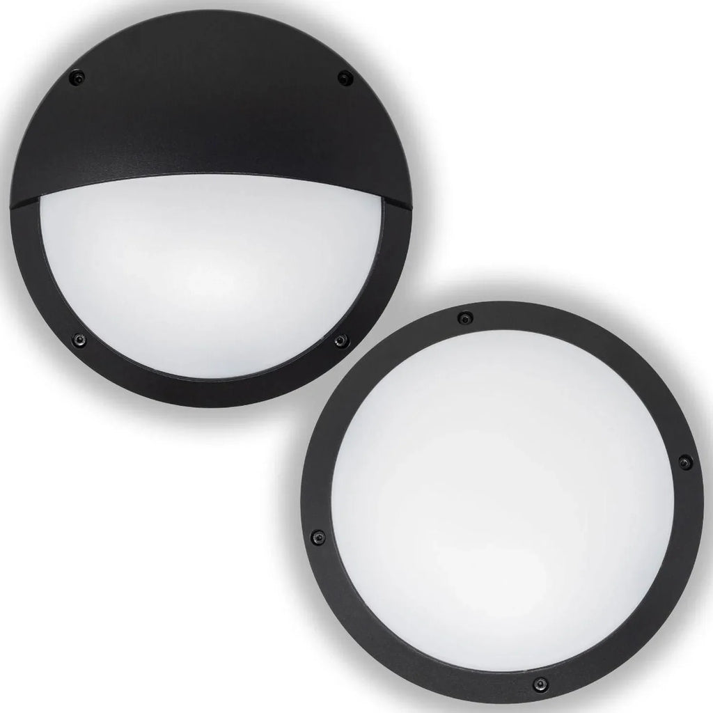 Nova LED Bulkhead 10W IP65 Tri-Colour Full & Half Moon | Ledison