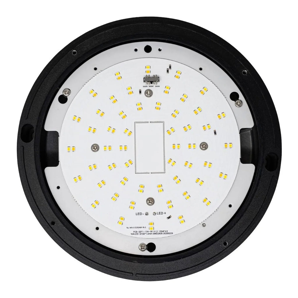 Nova LED Bulkhead 10W IP65 Tri-Colour Full & Half Moon | Ledison