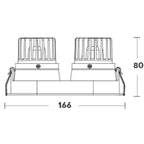 LED Twin Spot Downlight 2x10W Dimmable AR111 Replacement | Ledison