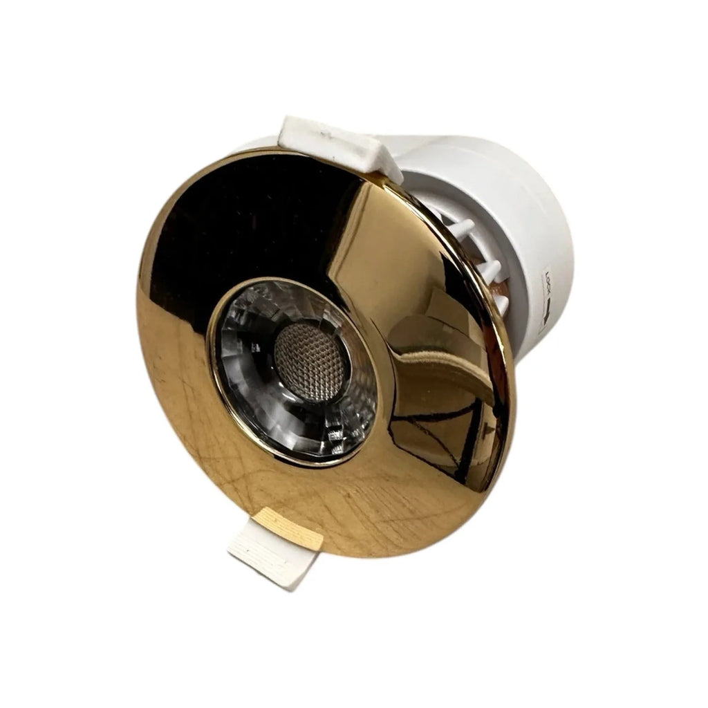 Fire Rated LED Downlight 7W IP65 Gold Bezel | Ledison Calipso