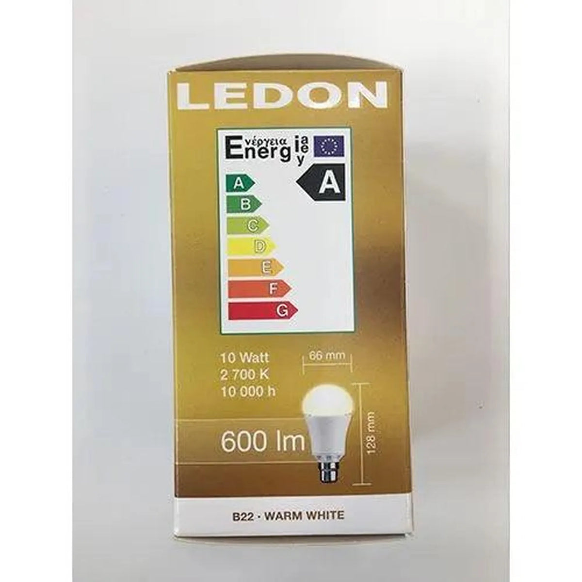 10W B22 LED Light Bulb 600lm Warm White | LEDON