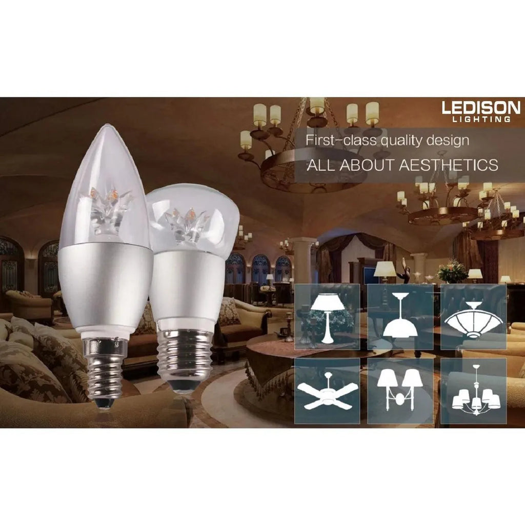 5.5W LED Small Globe Bulb E27 2700K Dimmable | Ledison