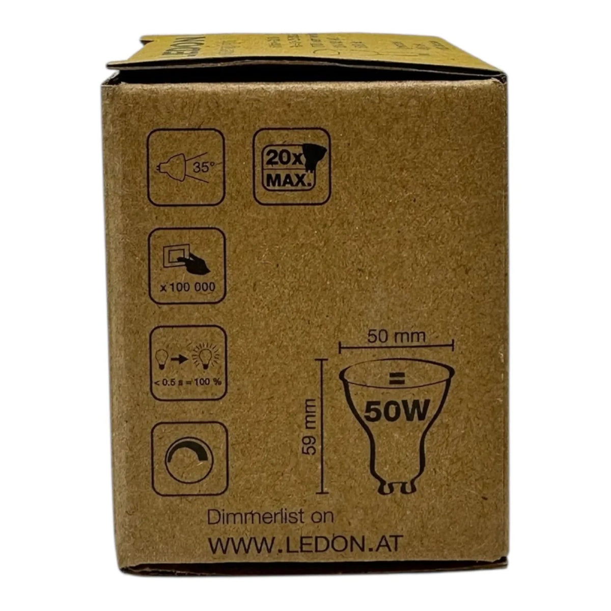 LED GU10 Bulb 6W 2700K Warm White Dimmable | Ledon