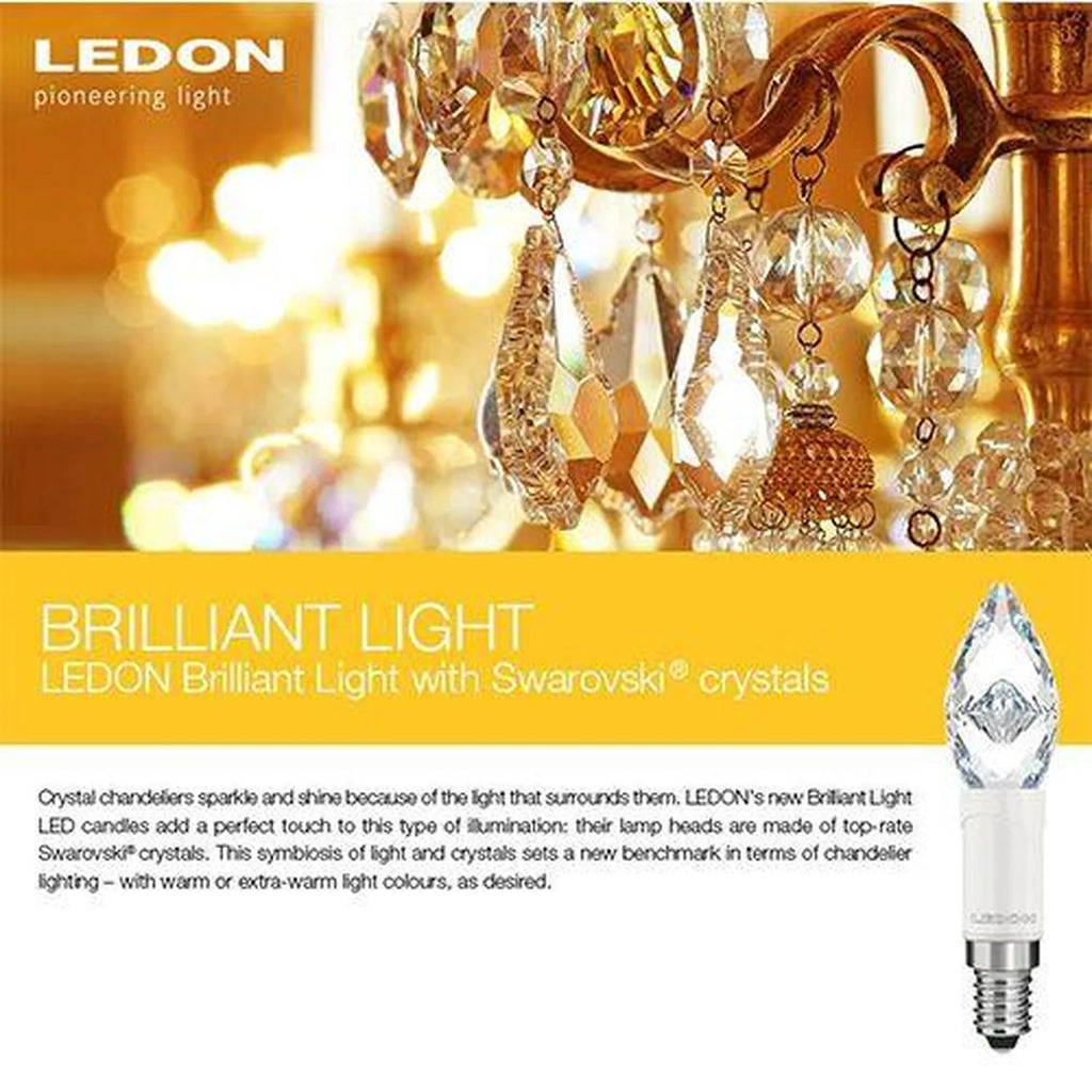 LEDON Brilliant Swarovski LED Candle Bulb 3.5W E14 2700K