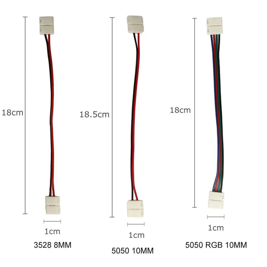 LED Strip Adapter Cable 2-Pin/4-Pin Connector 3528/5050/5050 10mm | Skydance