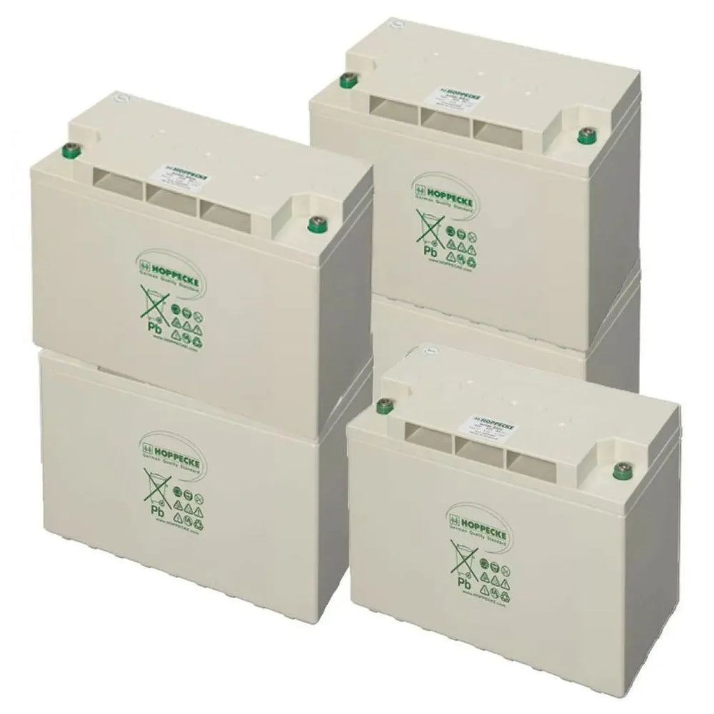 48V AGM Battery Bank 22kWh 250Ah 16x 6V Cells | Hoppecke