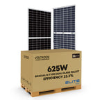 Elite Solar 625W Bifacial N-Type Dual Glass Solar Panel | Pallet of 36