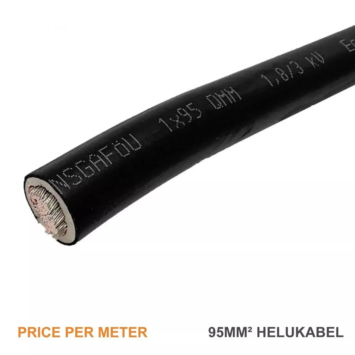 Helukabel 95mm² NSGAFÖU Cable 500A 1.8/3kV | Per Metre Black