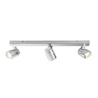 Knight Chrome 3 Spot Bathroom Ceiling Light with LED GU10 Bulbs | Ledison