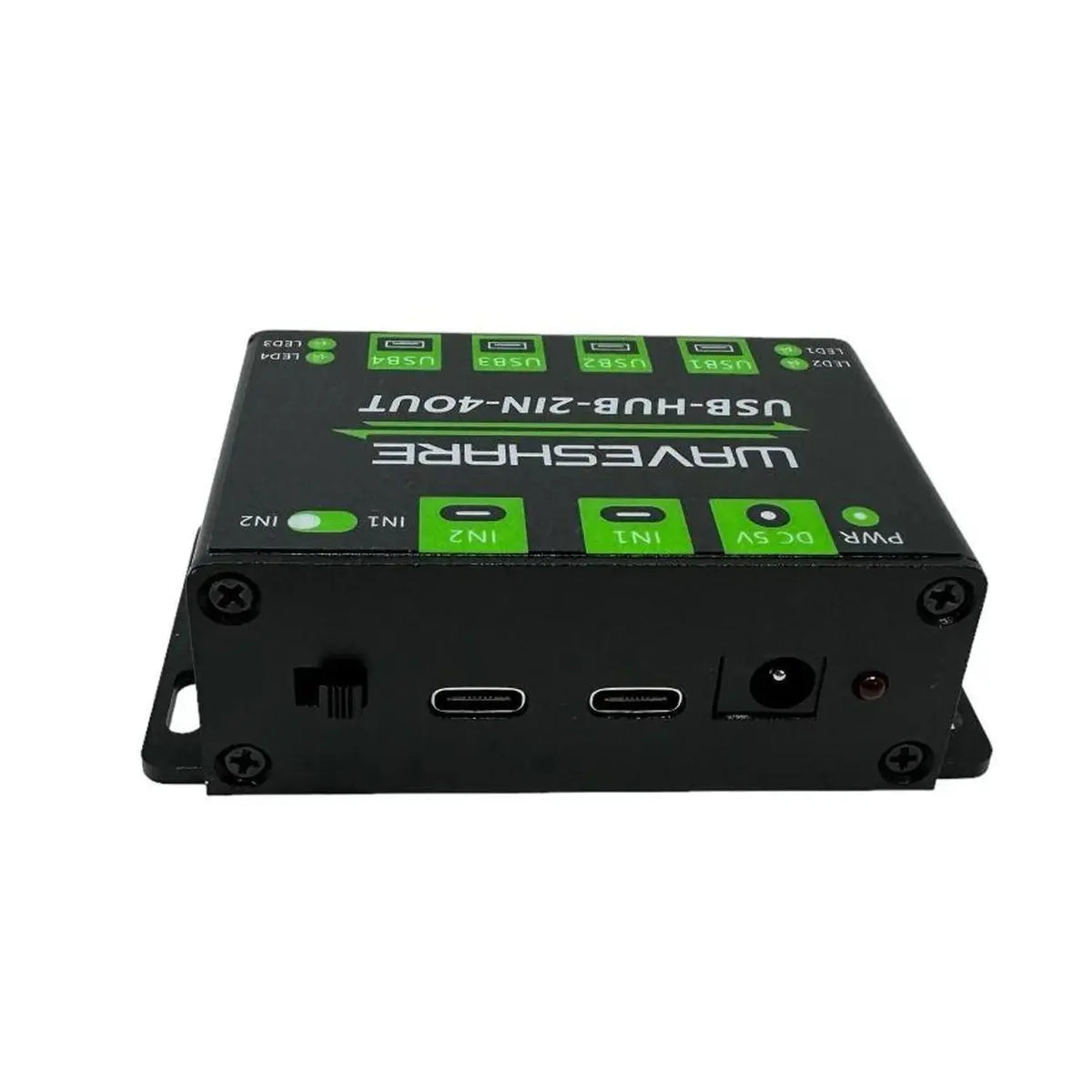 Heavy Duty USB Hub 4-Port Switchable Dual Host | Waveshare