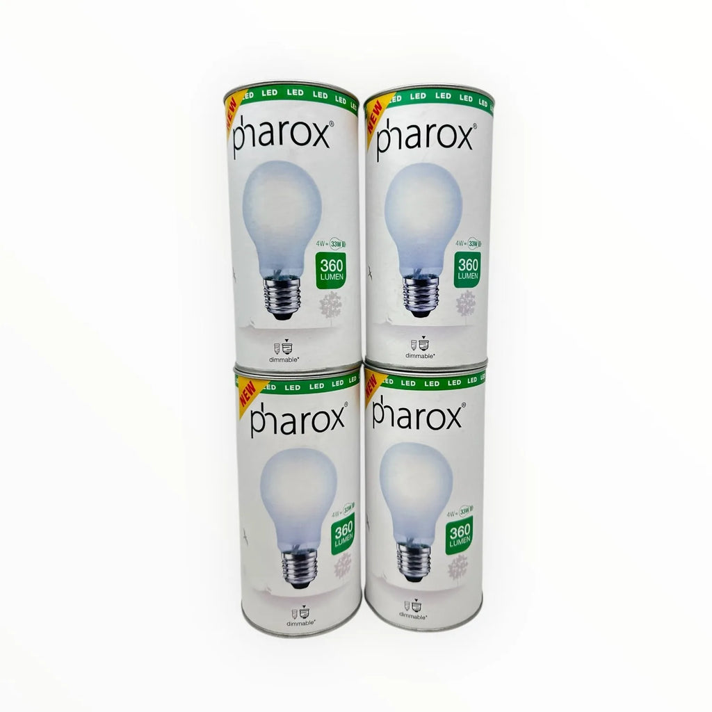 LED Vintage Filament Bulb E27 4W 360lm Warm White | Pharox 4-Pack