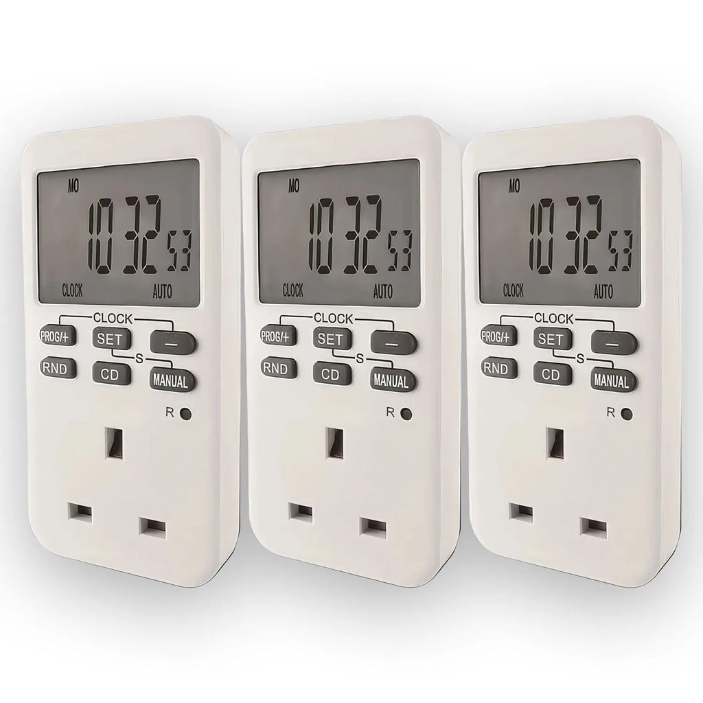 Easy Read Electronic Timer Plug Pack of 3 | Uni-Com