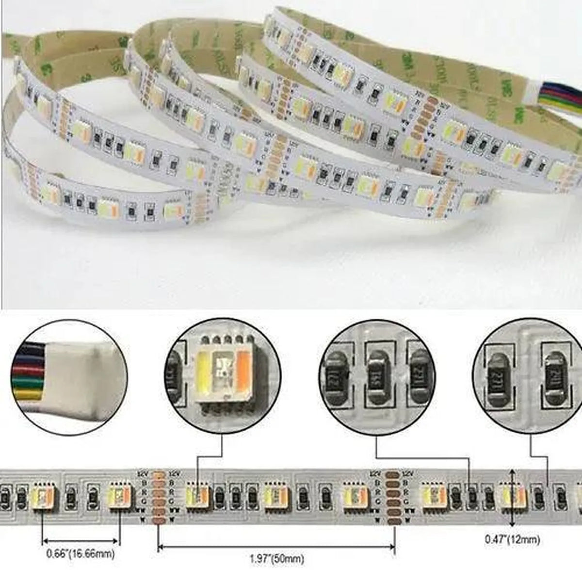 LED Strip Light Kit 5m RGB + CCT WW CW 24V | Ledison