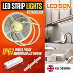 LED Strip Light 220V IP67 5m Warm White 120 LEDs/m | Diamanti