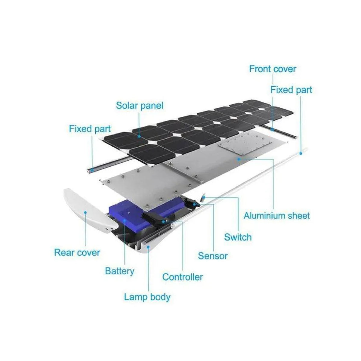 60W LED Solar Street Light with PIR Motion Sensor | Ledison