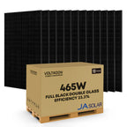 JA Solar 465W Full Black Panels Pack of 12 | JAM54D41-465/LR