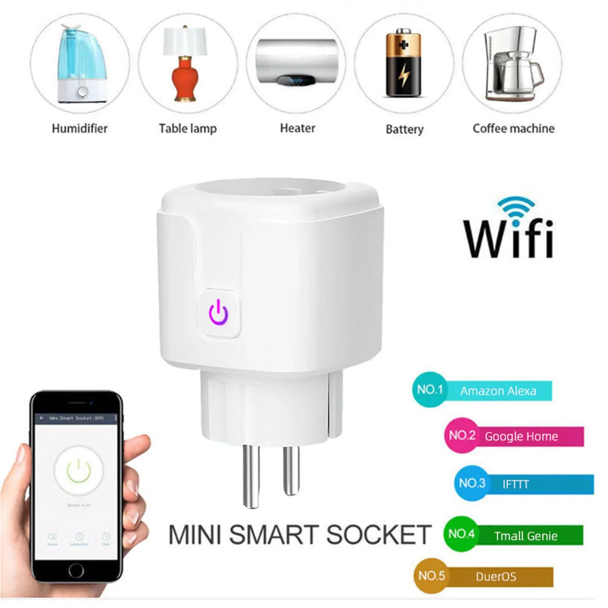 Smart WiFi Plug 3500W UK & EU Socket | Volta-Switch