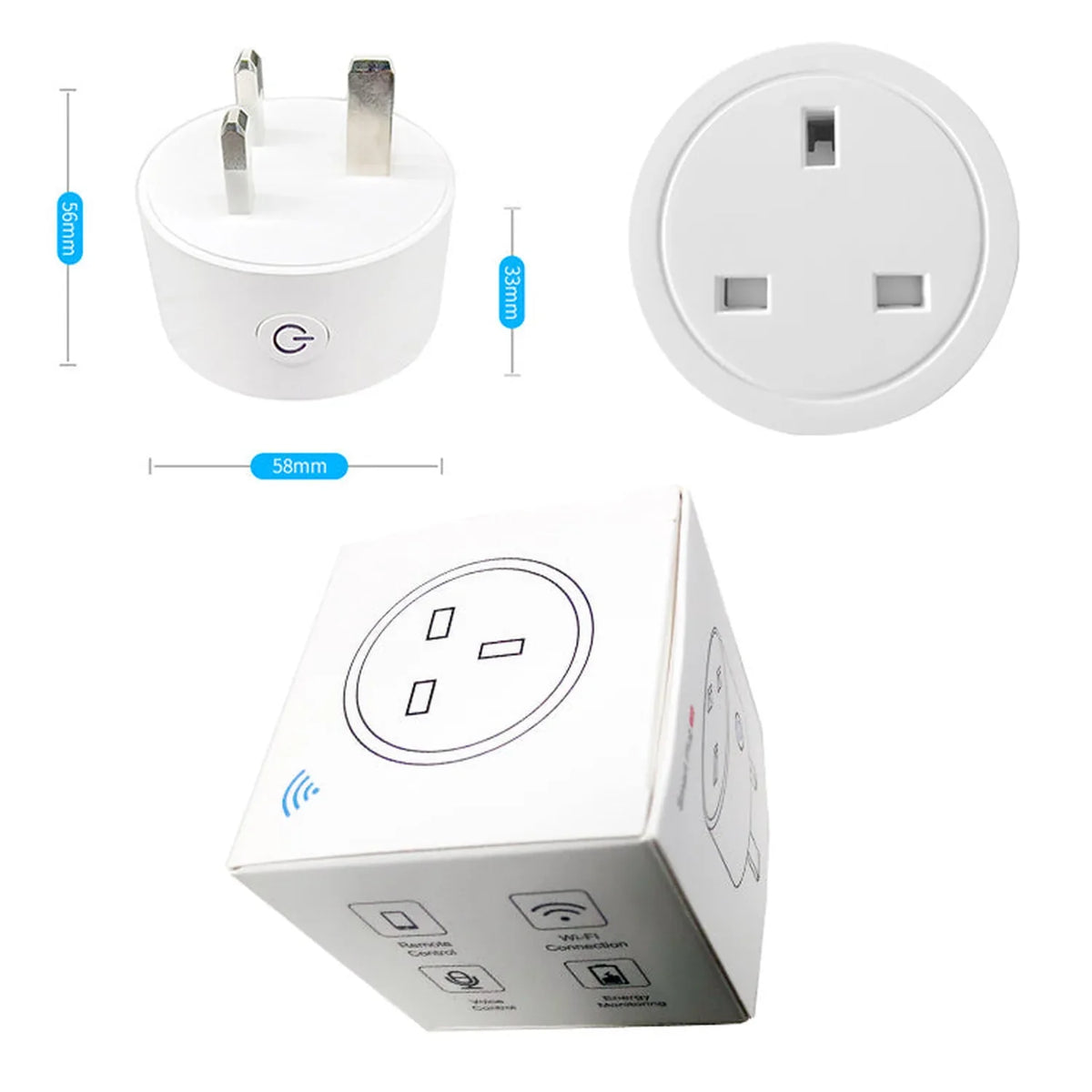 Smart WiFi Plug 3500W UK & EU Socket | Volta-Switch