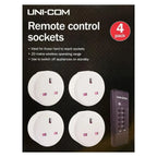 UNI-COM Remote Control Sockets Pack of 4 | 20m Range