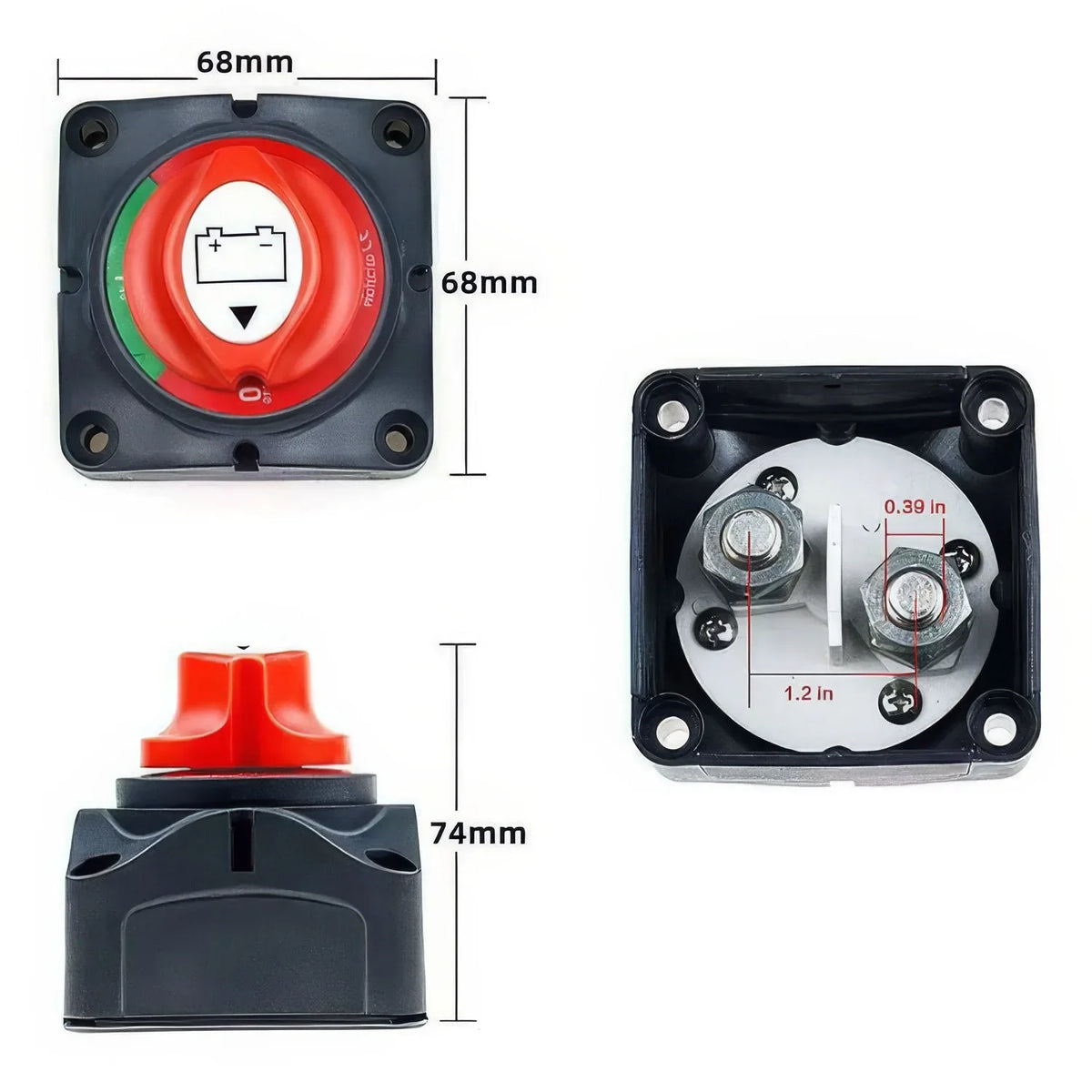 Battery Disconnect Isolator Switch 200A 12V-48V DC | Voltacon