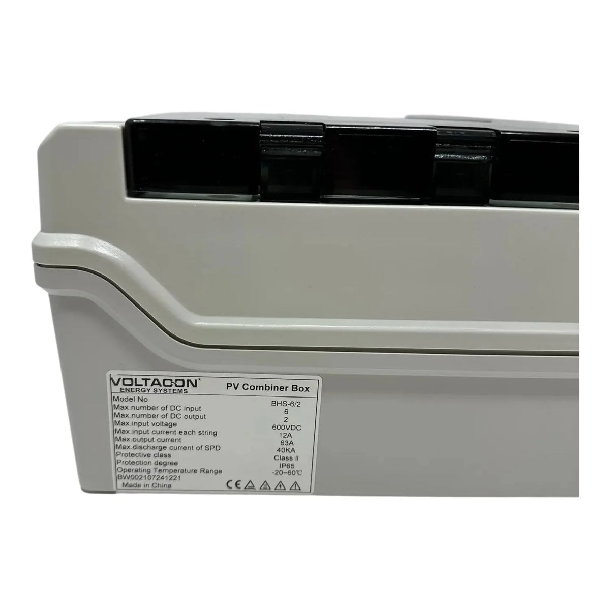 Solar PV Combiner Box 6-In 2-Out 1000VDC IP65 | Voltacon