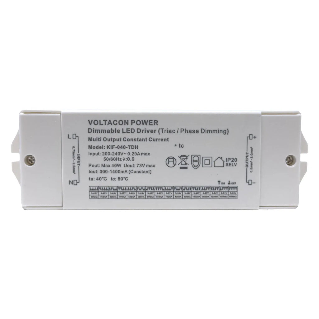 40W LED Dimmable Driver Constant Current TRIAC/ELV | Euchips