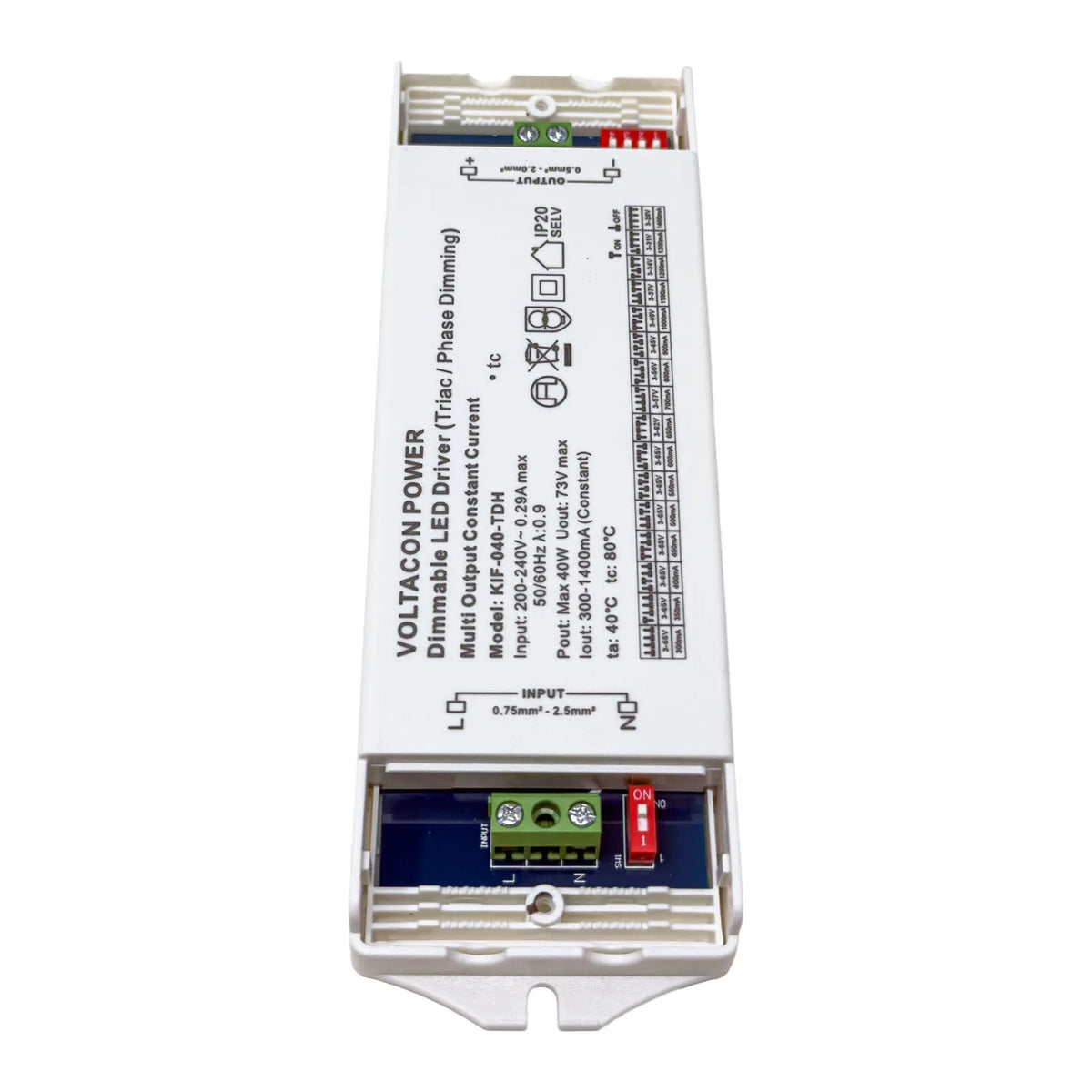 40W LED Dimmable Driver Constant Current TRIAC/ELV | Euchips