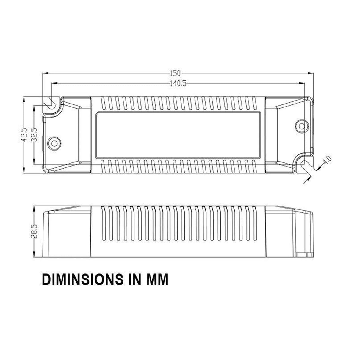 EUCHIPS 20W LED Driver 1-10V Dimmable Constant Current | EUP20A-1HMC-1