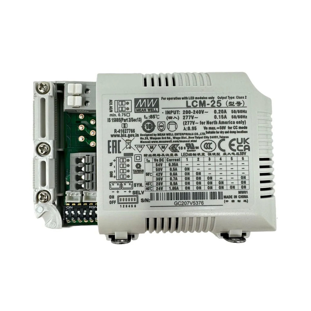 25W Constant Current LED Driver 0-10V PWM Dimmable | Meanwell LCM-25