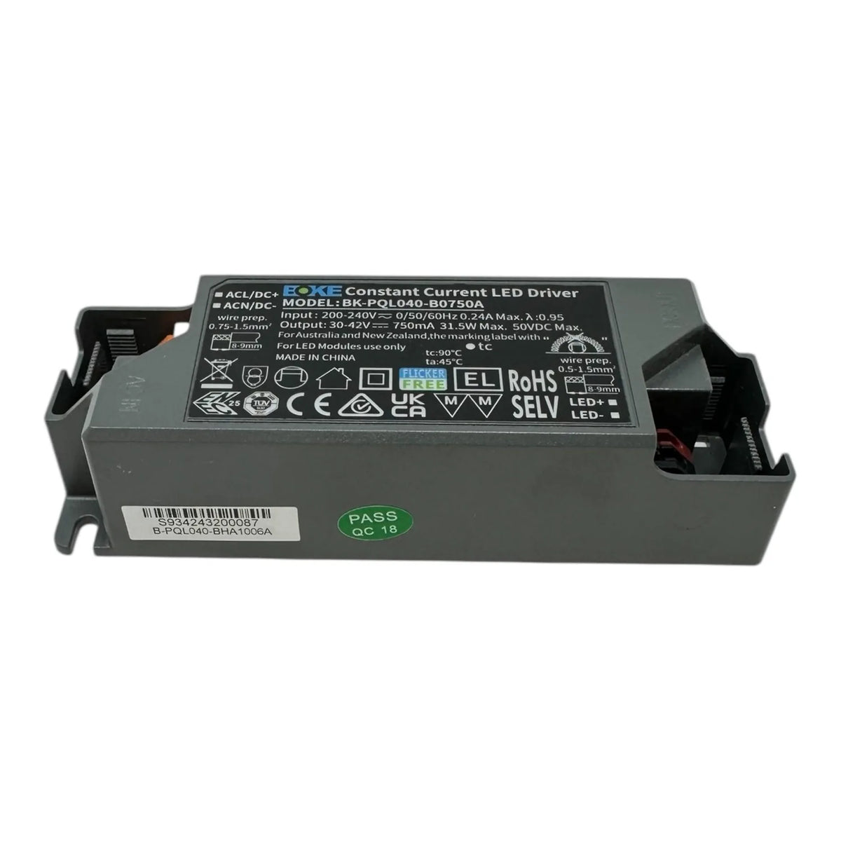 31.5W Constant Current LED Driver Adjustable | Boke BK-PQL040-B0750A