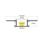 Plaster In Recessed LED Profile for Drywall 1m | Ledison