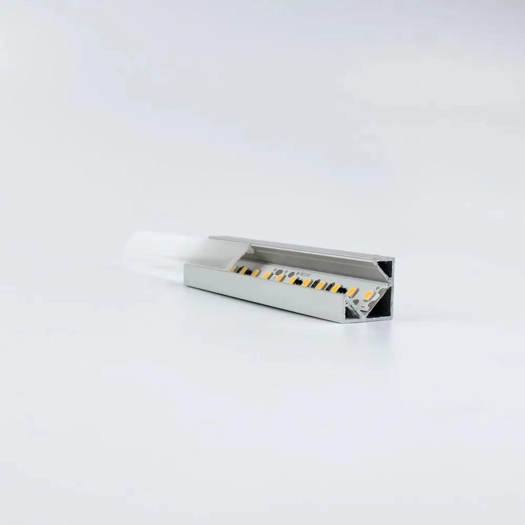 LED Aluminium Profile Corner 1M with Opal Cover | Ledison