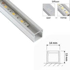 Aluminium U Channel LED Profile 13mm High Profile | Ledison