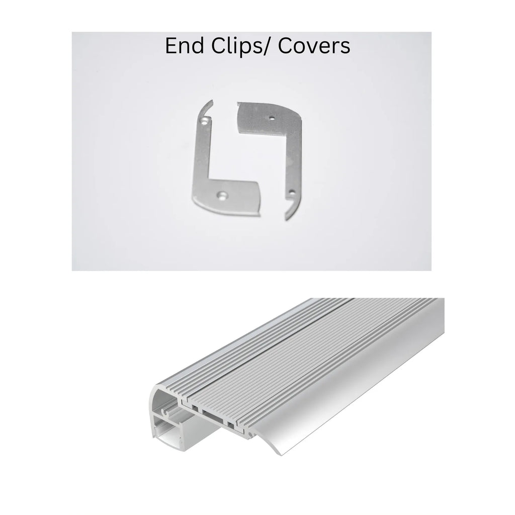 Aluminium LED Stair Nosing Profile Anti-Slip 1m | Ledison